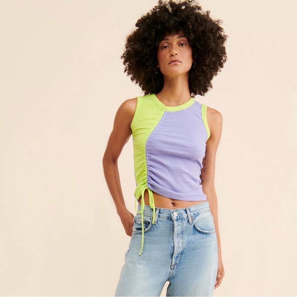 Free People DayDreamer Ruched Split Tank - Picture 3 of 3